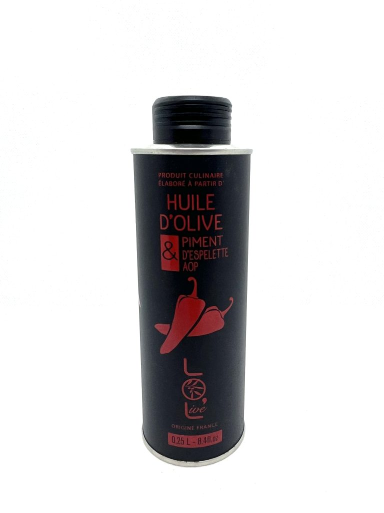 Huile d'Olive et Piment d'Espelette AOP