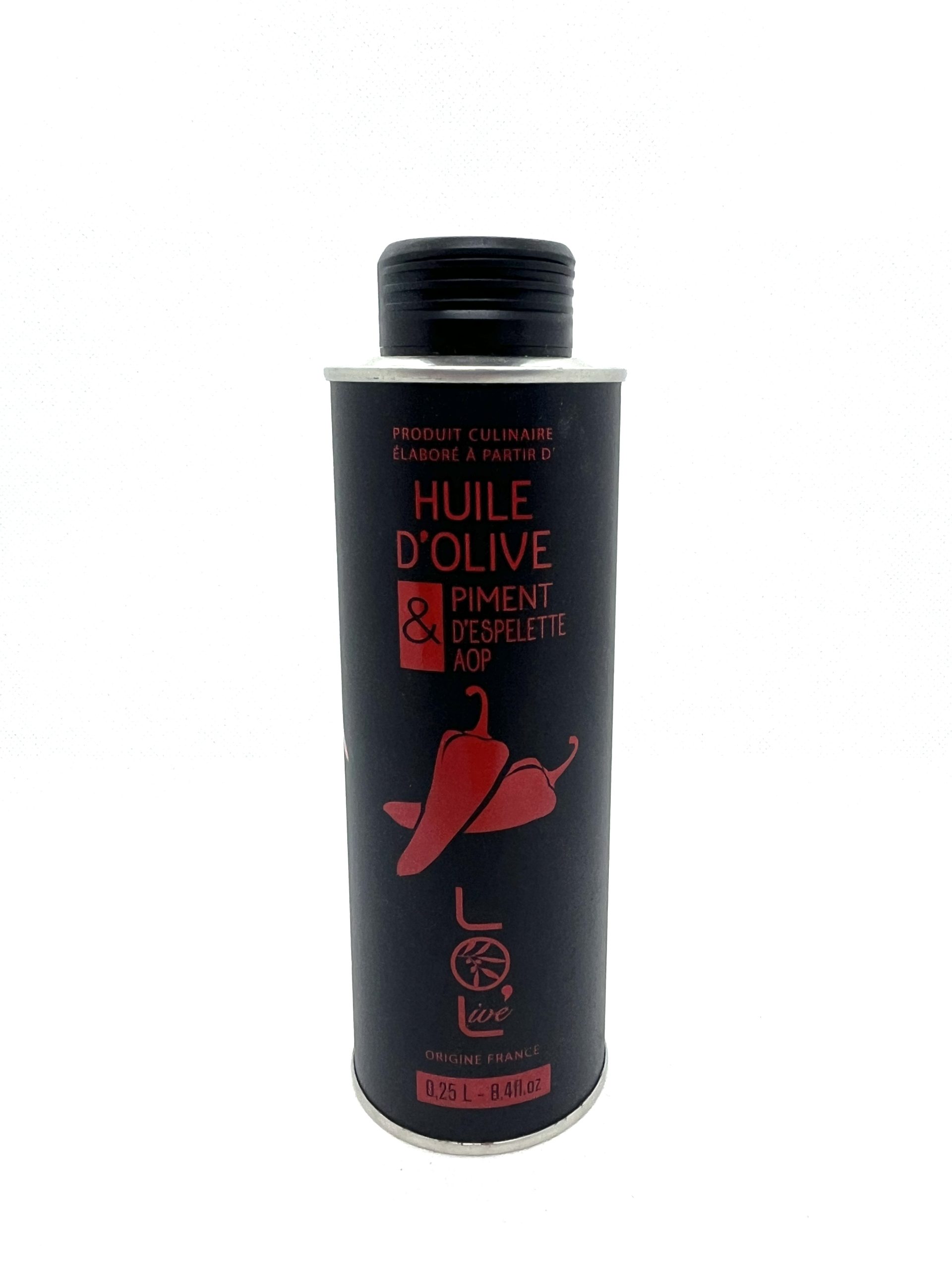 Huile d'Olive et Piment d'Espelette AOP