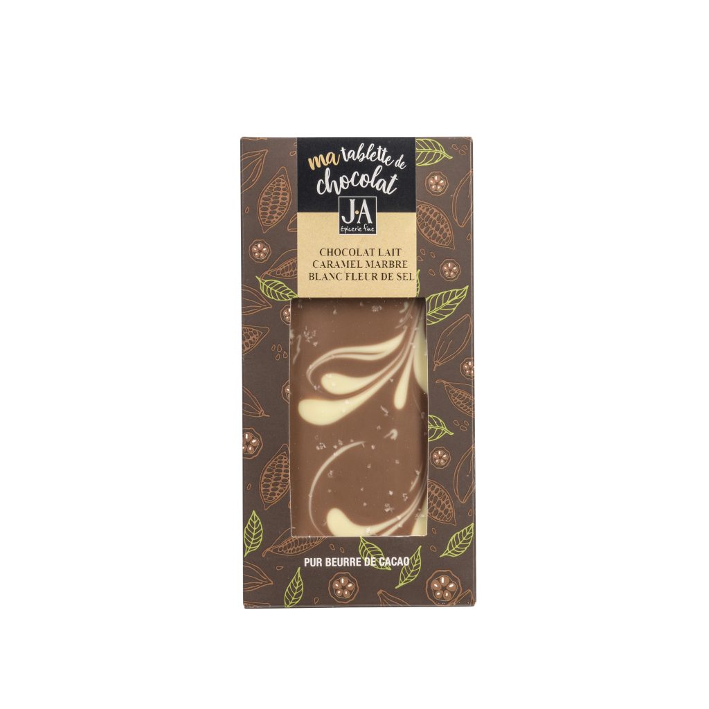 Tablette Chocolat Lait Marbre Blanc