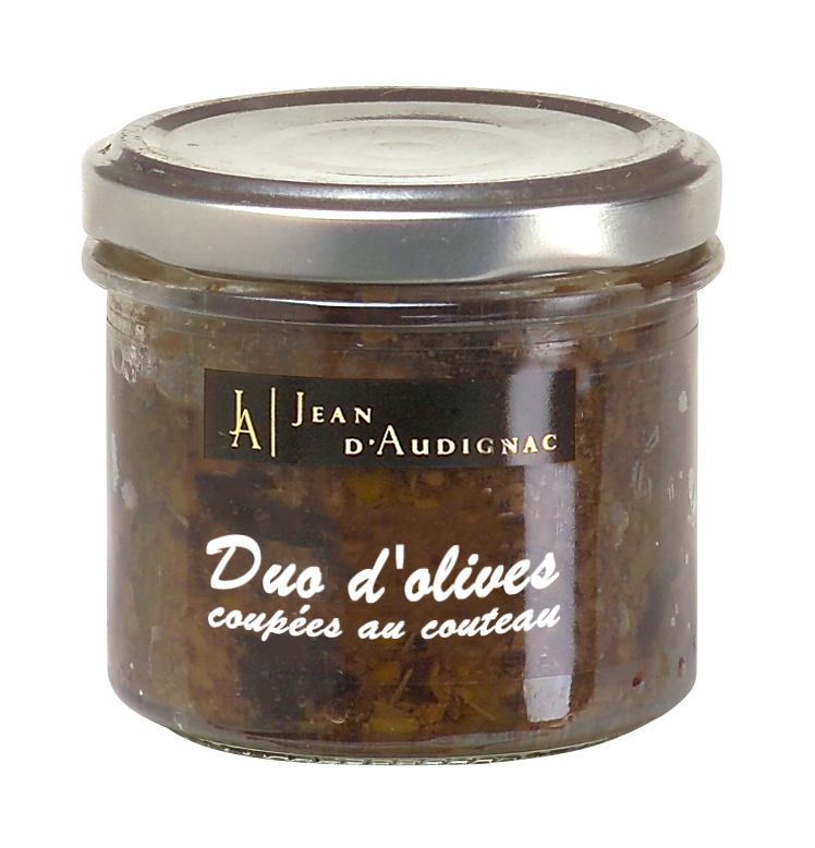 Duo d'Olives Coupees au Couteau
